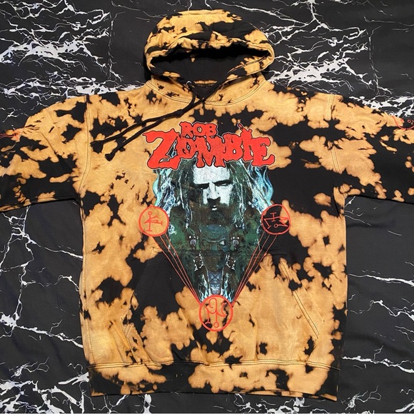 SOLD 🚫 Rob Zombie Sinister Urge Crystal Wash Hoodie - Picture 2 of 9